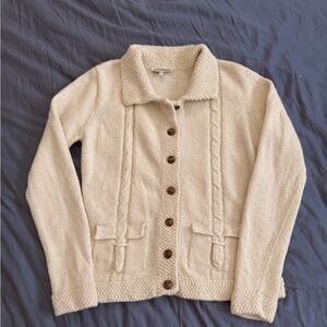 Indigenous Cream Button-Up Cardigan